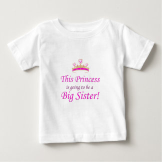 T-shirt Pour Bébé Cette petite princesse va être une grande soeur !