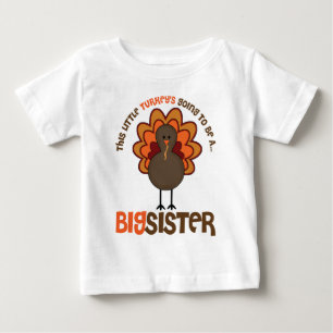 T-shirt Pour Bébé Cette petite Turquie va devenir une grande soeur