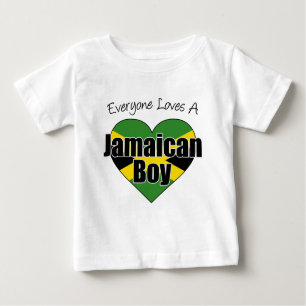 T-shirt Pour Bébé Chacun aime un garçon jamaïcain