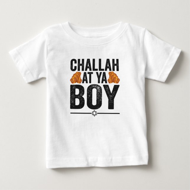 T-shirt Pour Bébé Challah at Ya boy Funny Jewish Hanukkah Holiday (Devant)