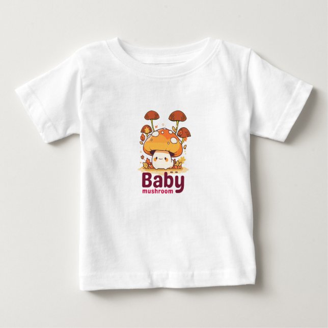 T-shirt Pour Bébé Champignon bébé (Devant)