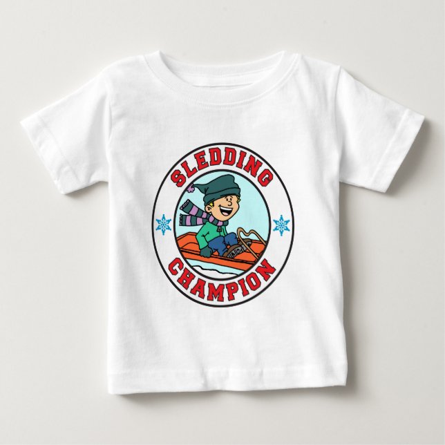 T-shirt Pour Bébé Champion de la couture caricaturiste (Devant)