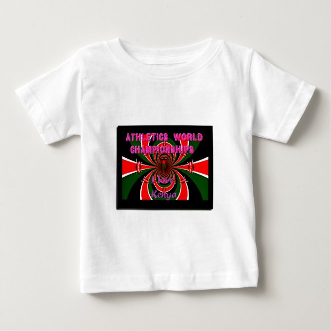 T-shirt Pour Bébé Championnats du monde d'athlétisme du Kenya : Drap (Devant)