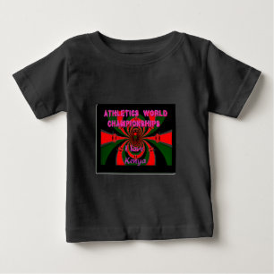 T-shirt Pour Bébé Championnats du monde d'athlétisme du Kenya : Drap