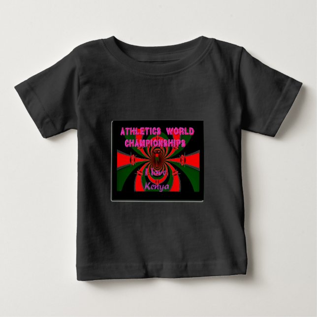 T-shirt Pour Bébé Championnats du monde d'athlétisme du Kenya : Drap (Devant)
