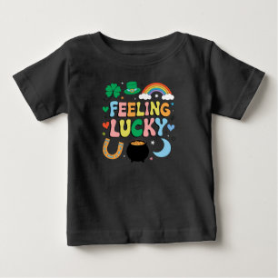T-shirt Pour Bébé Chanceux Charme de la Saint-Patrick Trèfle Irlanda