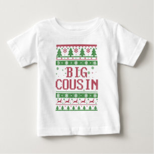 T-shirt Pour Bébé Chandail laid de Noël de grand cousin