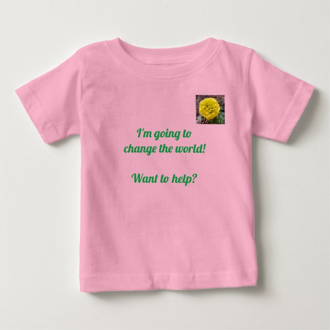 T-shirt Pour Bébé Changer le monde (Devant)