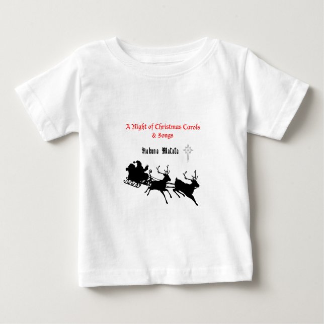 T-shirt Pour Bébé Chanter le long de Noël - Carols & Festive Joy (Devant)