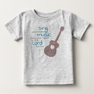 T-shirt Pour Bébé "Chantez Et Faites De La Musique..." Guitare 