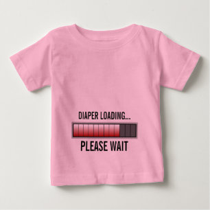 T-SHIRT POUR BÉBÉ CHARGEMENT DE COUCHE-CULOTTE