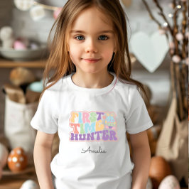 T-shirt Pour Bébé Chasse aux oeufs de Pâques pour la première fois m