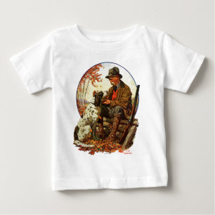 T-shirt Pour Bébé Chasseur et épagneul