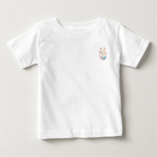 T-shirt Pour Bébé Chat Ange Flottante - Art Imaginaire Pastel Whimsi