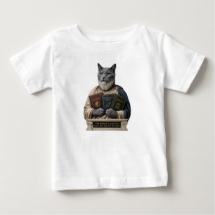 T-shirt Pour Bébé Chat Aristote Bleu Russe