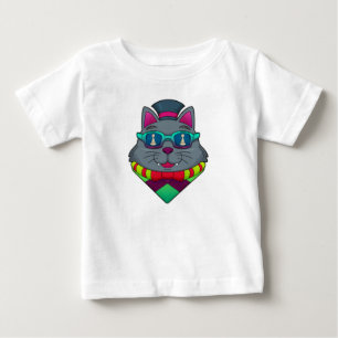 T-shirt Pour Bébé Chat aux échecs avec pièce d'échecs Pawn
