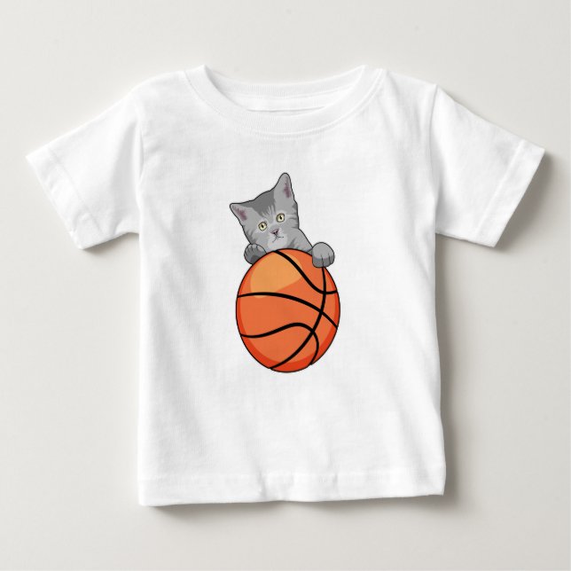 T-shirt Pour Bébé Chat avec basket (Devant)