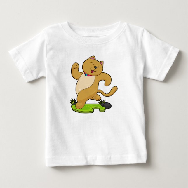 T-shirt Pour Bébé Chat avec Choker à l'exécution (Devant)