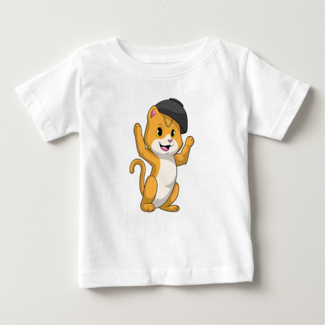 T-shirt Pour Bébé Chat avec Ramen Bowl (Devant)