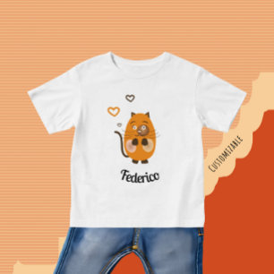 T-shirt Pour Bébé Chat brun mignon
