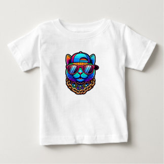 T-shirt Pour Bébé Chat coloré