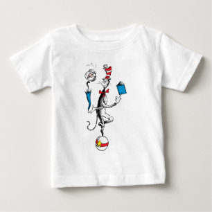 T-shirt Pour Bébé Chat dans l'équilibre du chapeau