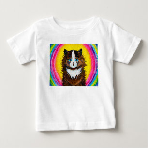 T-shirt Pour Bébé Chat en arc-en-ciel, Louis Wain