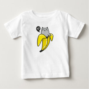 T-shirt Pour Bébé Chat en banane