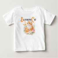 Chat en fleurs : Elégant orange et blanc en fleur