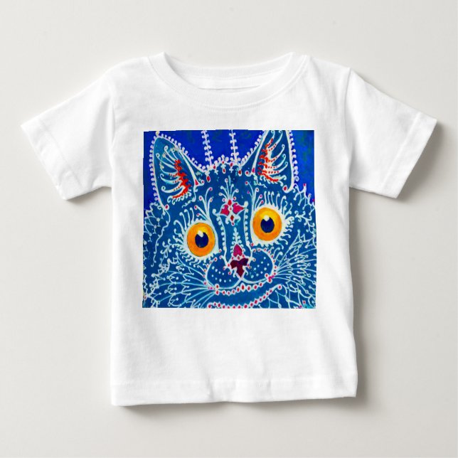T-shirt Pour Bébé Chat gothique bleu (Devant)