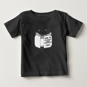 T-shirt Pour Bébé Chat lisant Comment détruire vos ennemis avec gent