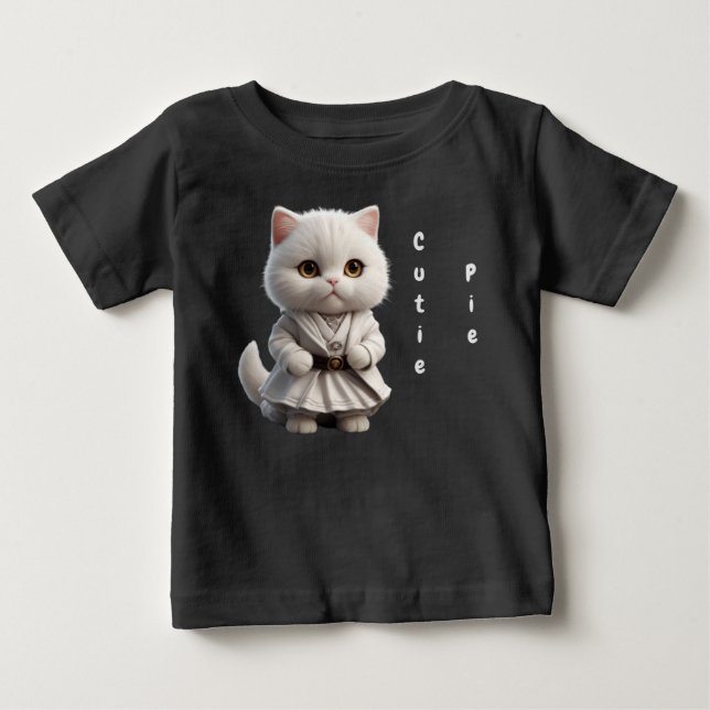T-shirt Pour Bébé Chat mignon (Devant)
