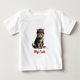T-shirt Pour Bébé chat mignon déguisé en écossais