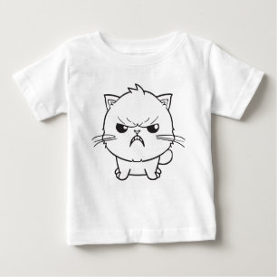 T-shirt Pour Bébé Chat mignon en colère qui baisait.