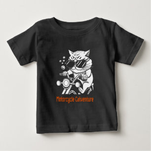 T-shirt Pour Bébé Chat motard - Motorcycle Catventure