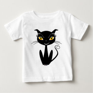 T-shirt Pour Bébé Chat noir Whimsical