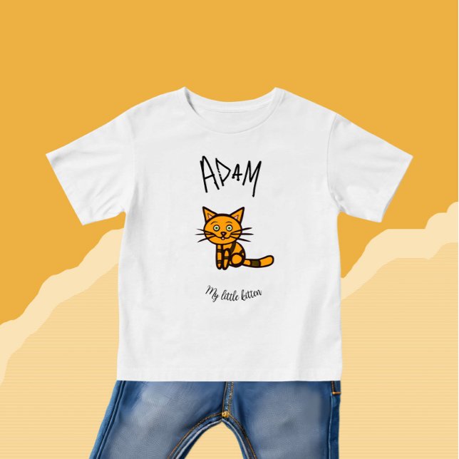T-shirt Pour Bébé Chat orange (Créateur téléchargé)