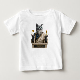 T-shirt Pour Bébé Chat Socrate Bleu Russe
