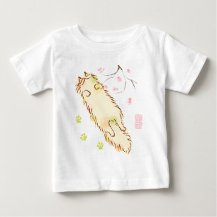 T-shirt Pour Bébé Chat somnolent pelucheux
