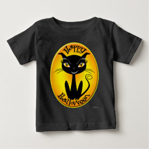 T-shirt Pour Bébé Chat Whimsical Halloween Happy