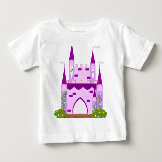 T-shirt Pour Bébé château (Devant)