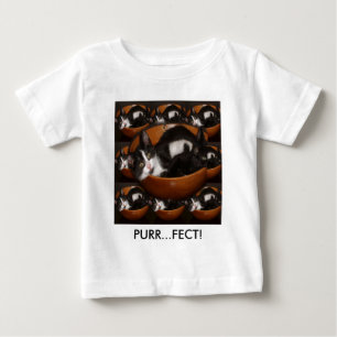 T-shirt Pour Bébé Chatons dans un bol avec Motif