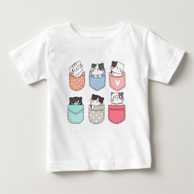T-shirt Pour Bébé Chatons doux (Devant)