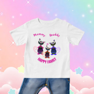 T-shirt Pour Bébé Chats colorés amusants