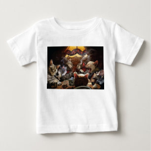 T-shirt Pour Bébé Chats jouant au poker