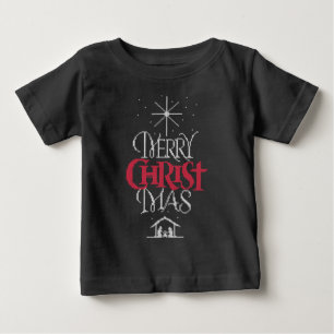 T-shirt Pour Bébé Chaud de Noël moche Chrétien Religieux Baby