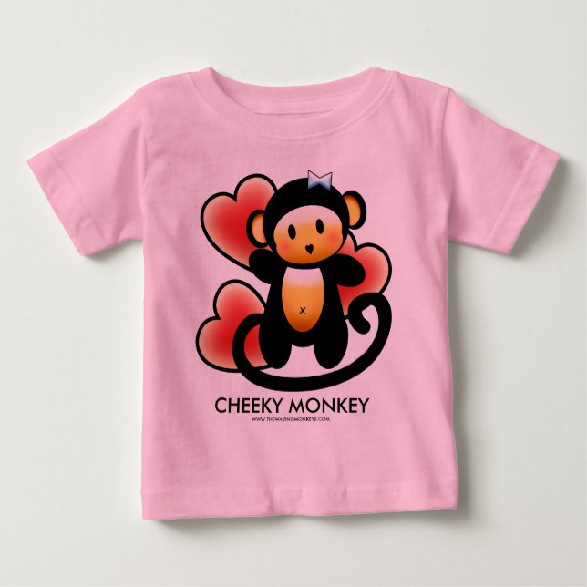 T-shirt Pour Bébé Cheeky Monkey (Devant)