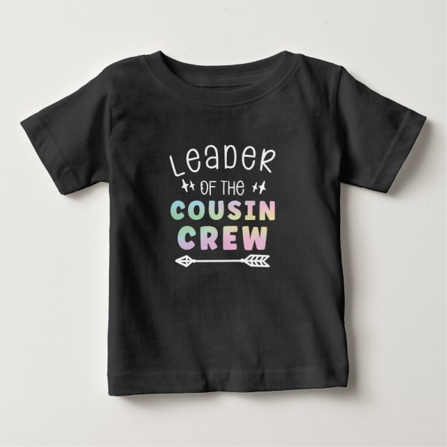 T-shirt Pour Bébé Chef de l'équipe de cousin Enfants Famille Réunion (Devant)