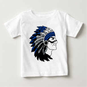 T-shirt Pour Bébé Chef de Natif américain avec Headress rouge