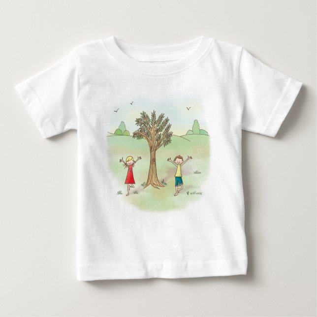 T-shirt Pour Bébé Chemise à manches longues pour poupée d'arbre (Devant)